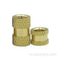 Kacang topi plastik bulat M8Brass knurled